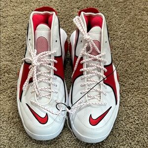 Nike White and Red Athletic Sneakers